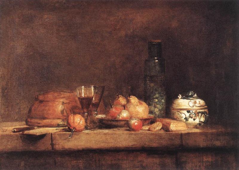 jean-Baptiste-Simeon Chardin Still-Life with Jar of Olives Sweden oil painting art